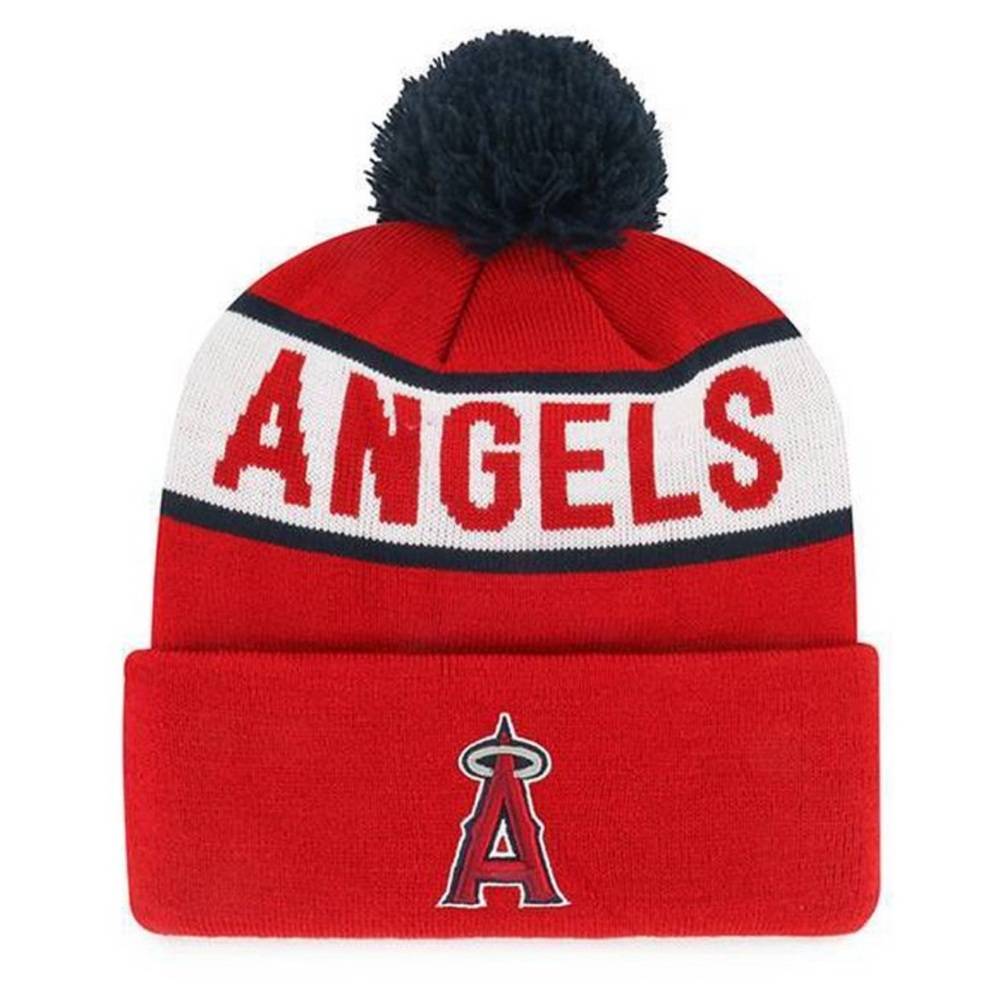 MLB Angeles Angels Full blitz knit Beanie : sport team logo .Adult one size.001